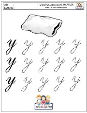 z harfi çizgi çalışması